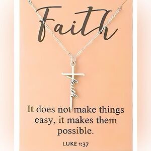 NWT GORGEOUSLY DELICATE STAINLESS STEEL FAITH NECKLACE OTHER STYLES AVAILABLE